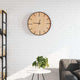 Horloge murale vidaxl Ø39 cm fer et brun de bois transformé