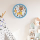 Horloge murale vidaxl Ø25,5 cm en polystyrène et bleu en verre