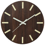 Horloge murale vidaxl avec cadran et mains lumineuses Ø30 cm brun - afbeelding 2
