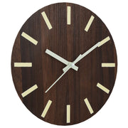 Horloge murale vidaxl avec cadran et mains lumineuses Ø30 cm brun - afbeelding 3