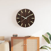 Horloge murale vidaxl avec cadran et mains lumineuses Ø30 cm brun - afbeelding 1
