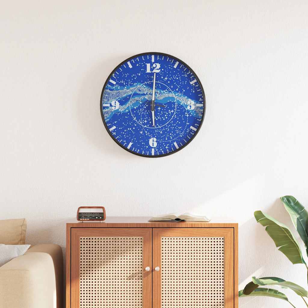 Horloge murale vidaxl avec cadran et mains lumineuses Ø30 cm bleu