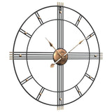 Horloge murale vidaxl Ø60 cm de fer noir - afbeelding 3