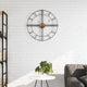 Horloge murale vidaxl Ø60 cm de fer noir