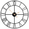 Horloge murale vidaxl Ø50 cm de fer noir