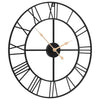 Horloge murale vidaxl Ø50 cm de fer noir