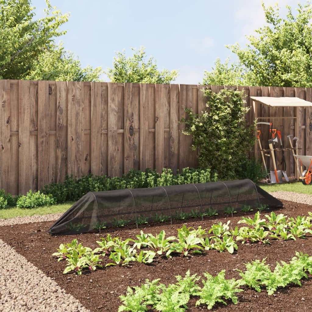 Vidaxl Grow Tunnel 300x50x48,5 cm en acier et en polyéthylène noir