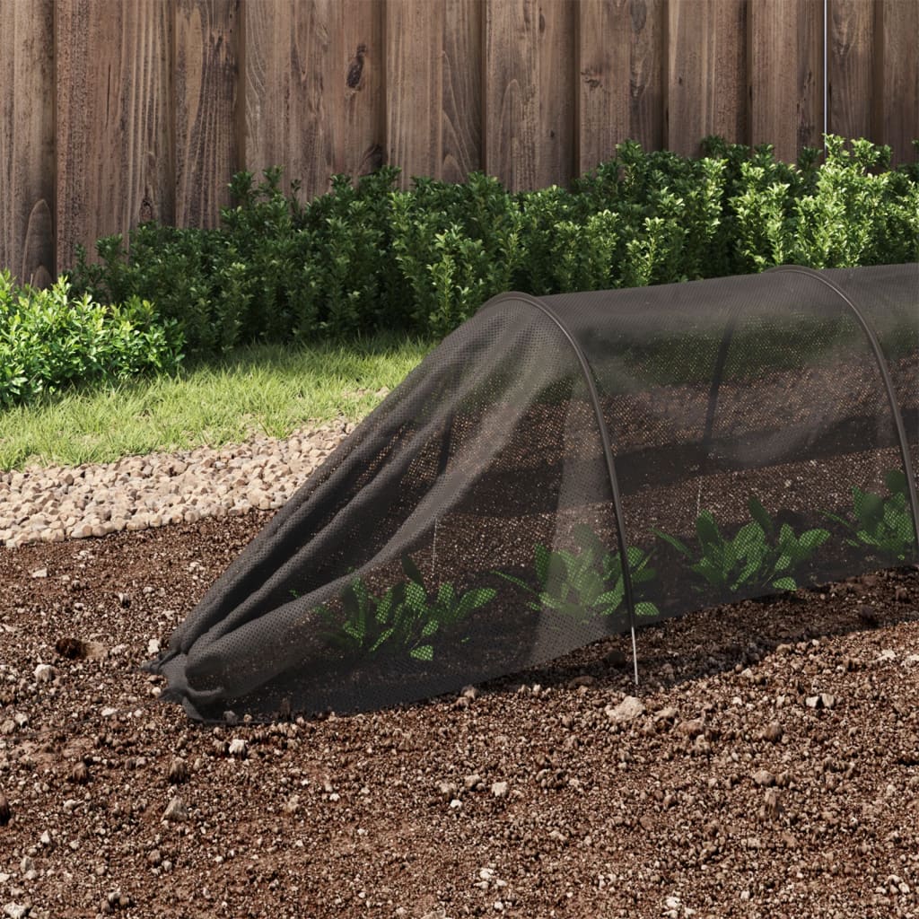 Vidaxl Grow Tunnel 300x50x48,5 cm en acier et en polyéthylène noir