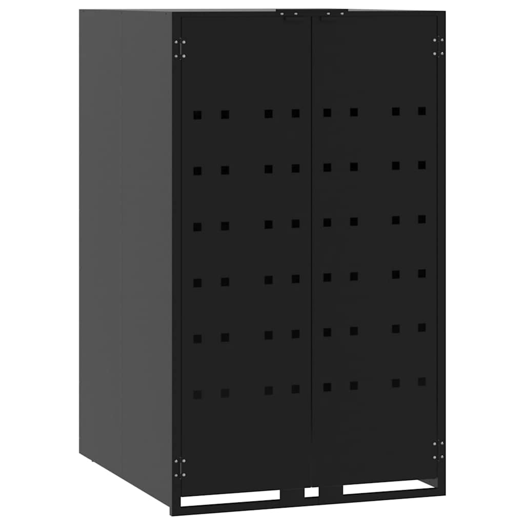 Stockage de conteneur vidaxl pour 1 conteneur 69x79x117 cm en acier noir