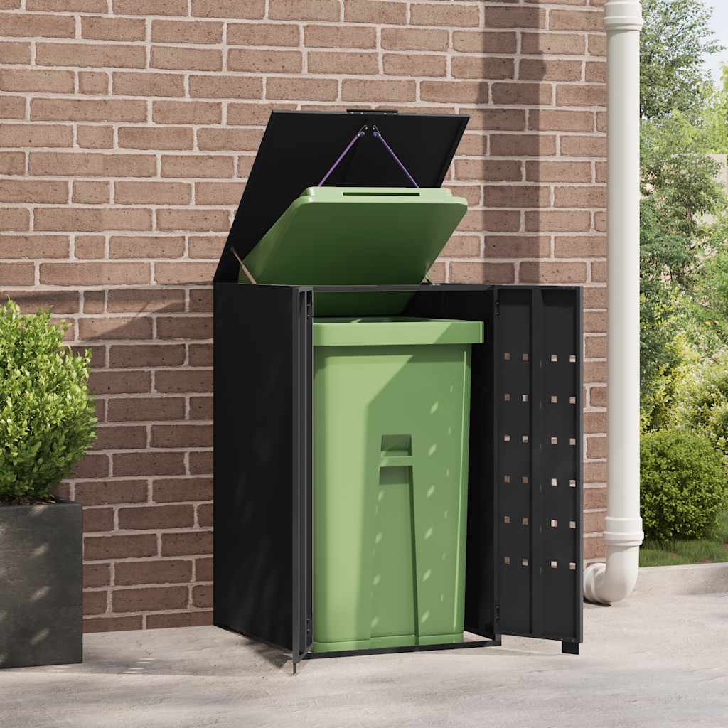 Stockage de conteneur vidaxl pour 1 conteneur 69x79x117 cm en acier noir
