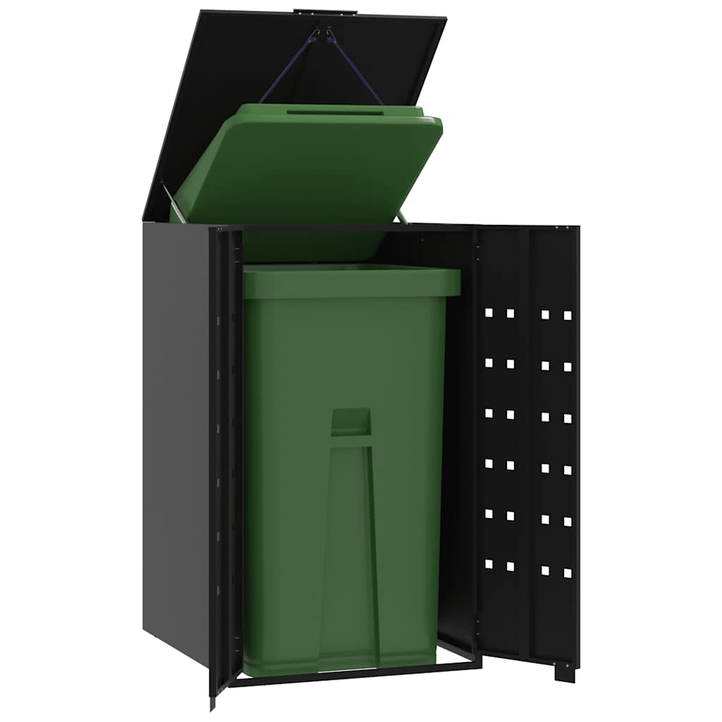 Stockage de conteneur vidaxl pour 1 conteneur 69x79x117 cm en acier noir