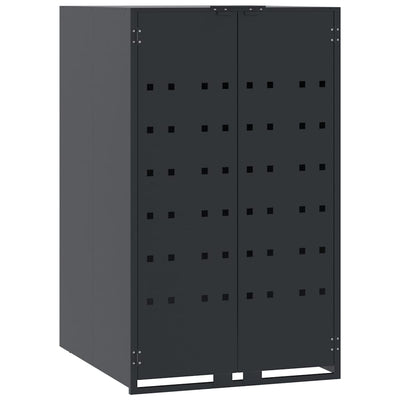 Stockage de conteneur vidaxl pour 1 conteneur 69x79x117 cm anthracite en acier