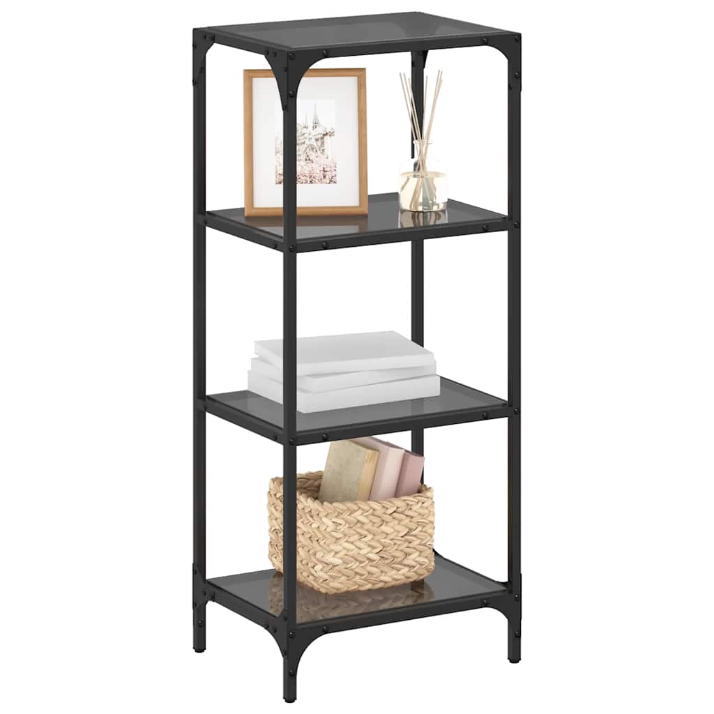 Rack de rangement Vidaxl avec top noir 40x30x95 cm en acier