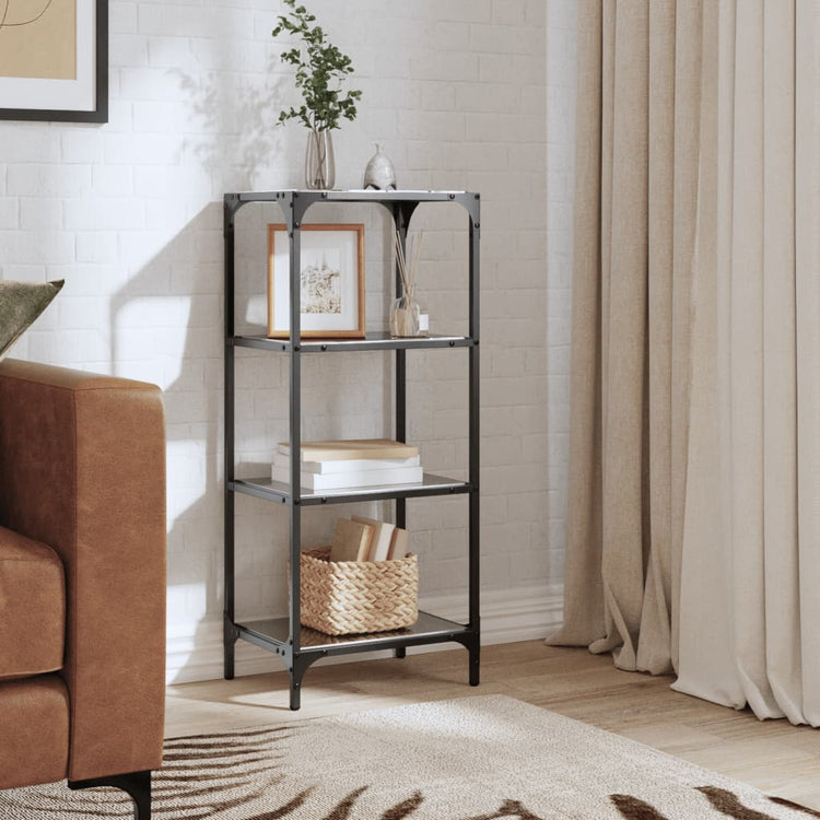 Rack de rangement Vidaxl avec top noir 40x30x95 cm en acier