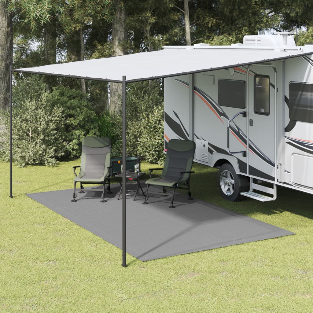 Tapis de tente Vidaxl 4x2,5 m gris clair