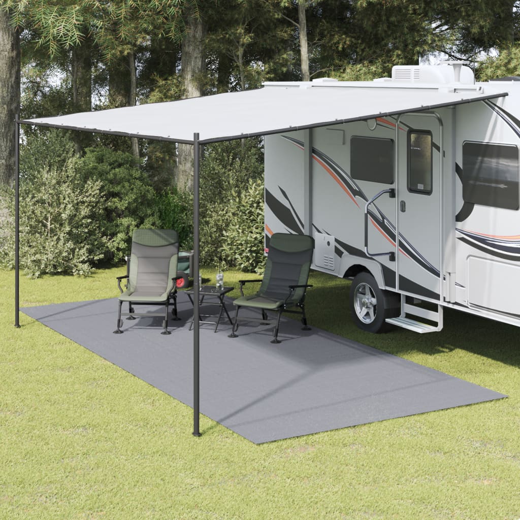 Tapis de tente Vidaxl 5,5x2,5 m gris clair