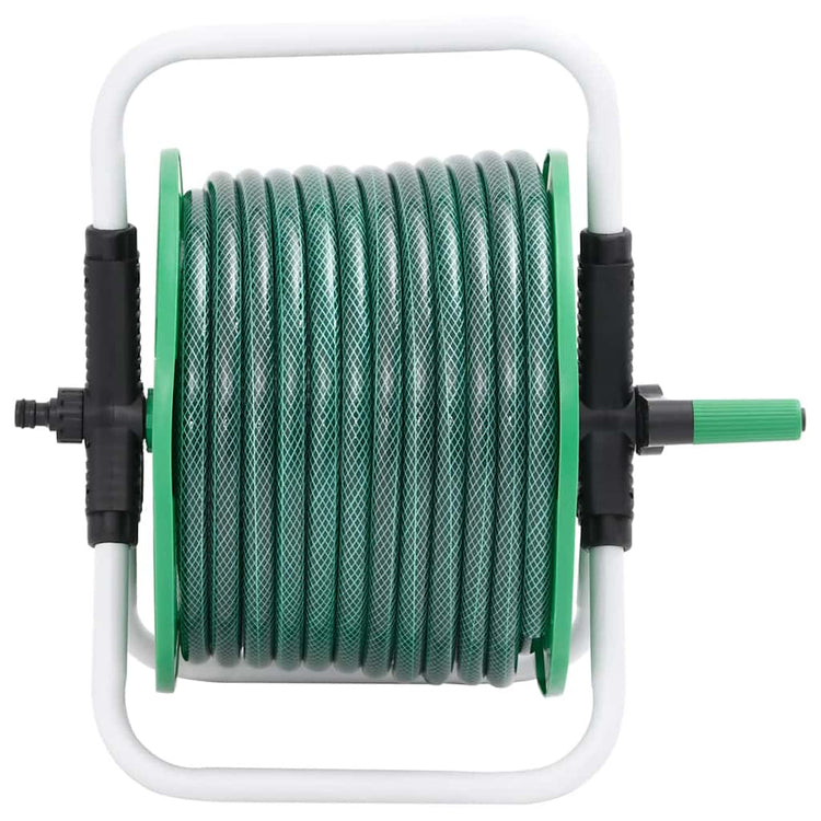 Vidaxxl enrouleur de tuyau avec kit de raccord de tuyau 0,5 20 m autoportant PVC vert