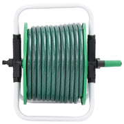 Vidaxxl enrouleur de tuyau avec kit de raccord de tuyau 0,5 50 m autoportant PVC vert - afbeelding 2