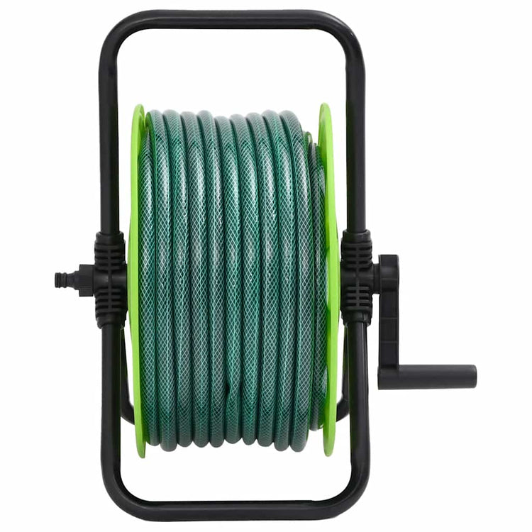 Vidaxxl enrouleur de tuyau avec kit de raccord de tuyau 0,5 30 m autoportant PVC vert