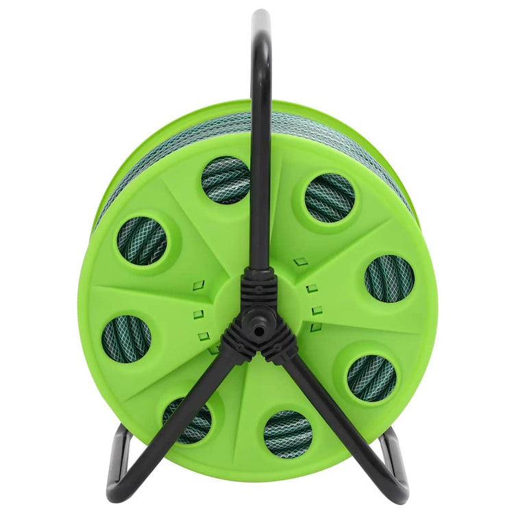 Vidaxxl enrouleur de tuyau avec kit de raccord de tuyau 0,5 30 m autoportant PVC vert