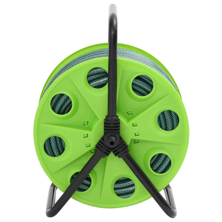 Vidaxxl enrouleur de tuyau avec kit de raccord de tuyau 0,5 50 m autoportant PVC vert