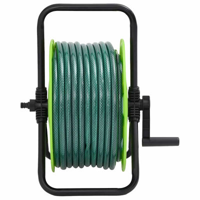 Vidaxxl enrouleur de tuyau avec kit de raccord de tuyau 0,75 20 m autoportant PVC vert