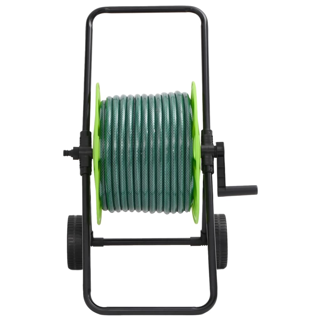 Chariot enrouleur Vidaxl avec tuyau PVC vert 30 m