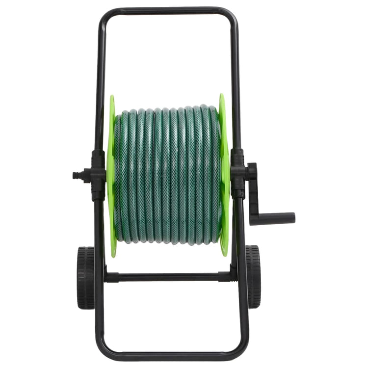 Chariot enrouleur Vidaxl avec tuyau PVC vert 30 m