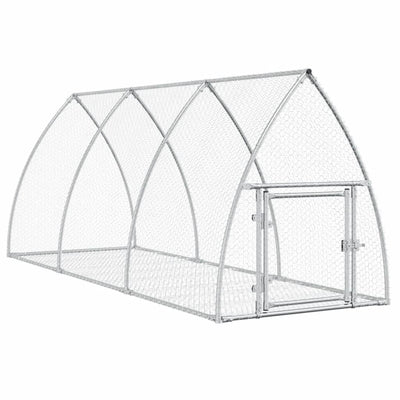 Vidaxl Rabbit Hutch 300x105x120 cm en acier galvanisé en argent coloré