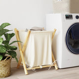 Panier à laverie Vidaxl 45x55x63,5 cm Bamboo crème blanche - afbeelding 3