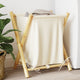 Panier à laverie Vidaxl 45x55x63,5 cm Bamboo crème blanche