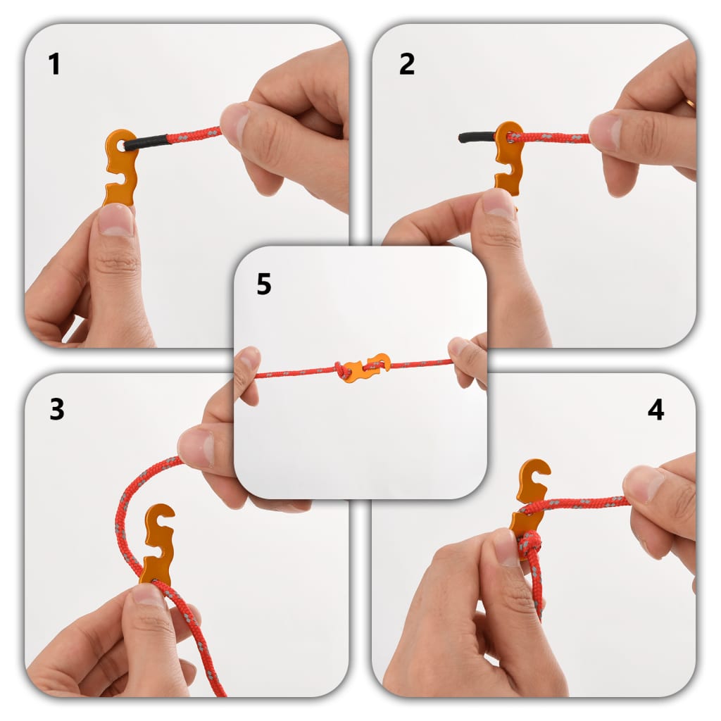 Vidaxl Tentscheer Lignes avec des tendeurs 8 St reflétant 4 m 4 mm