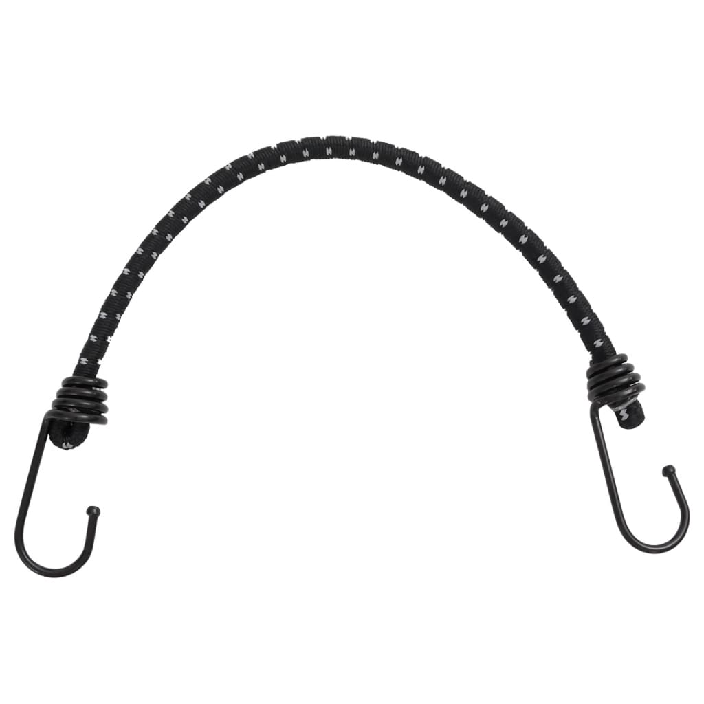 Vidaxl élastiques de tension avec bandes réfléchissantes et crochets 10 pièces 38 cm