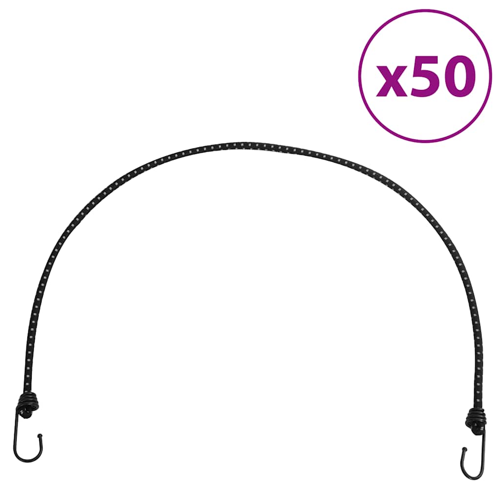 Vidaxl SPEPELASTIQUES AVEC LES LIBRES REFLACLÉS ET CORCHES 50 PC 100 CM