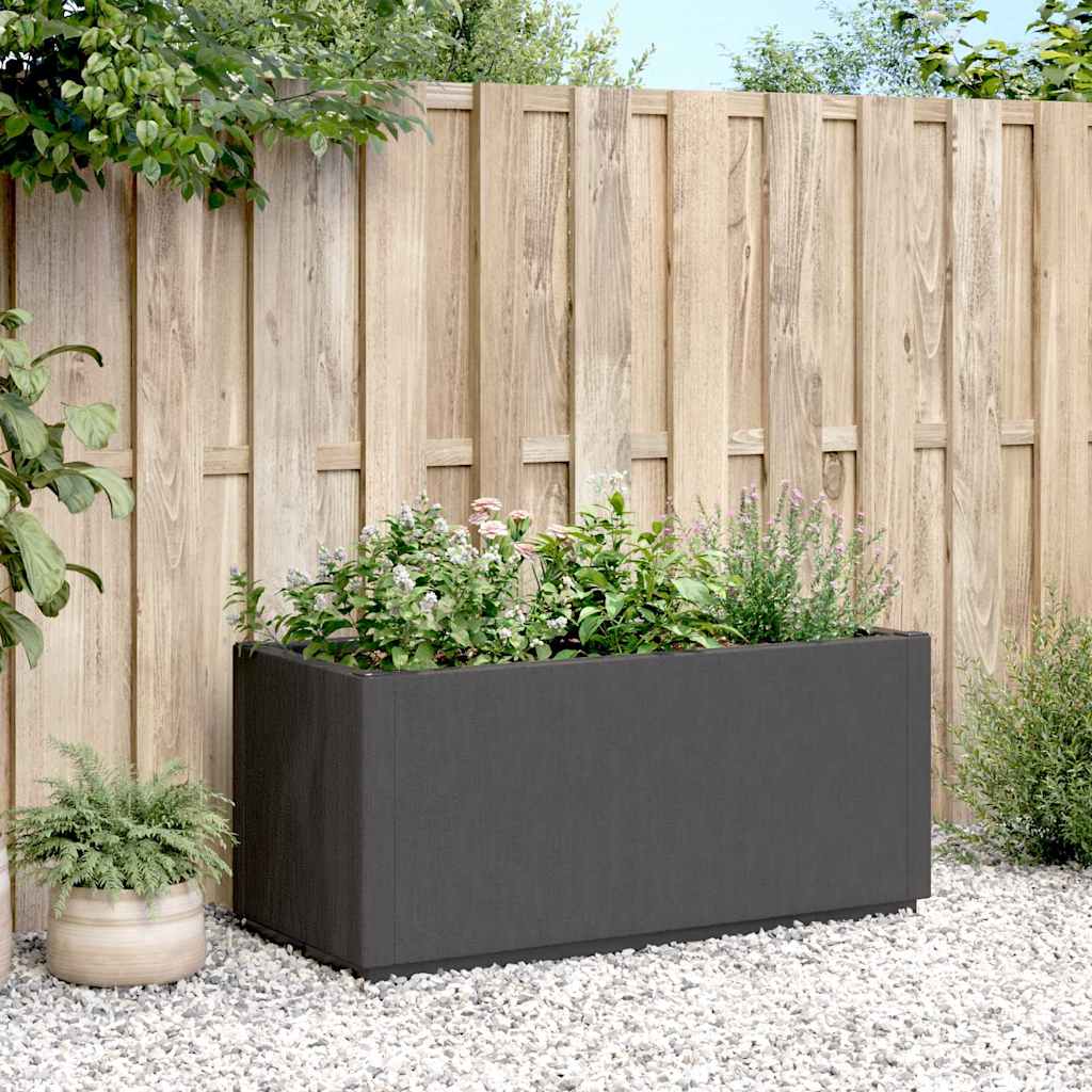 Boîte de planification de Vidaxl 80x36x35 cm en polypropène gris foncé