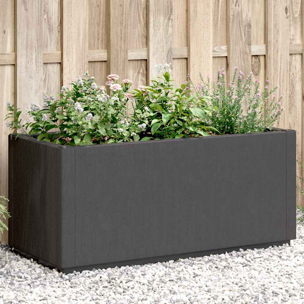 Boîte de planification de Vidaxl 80x36x35 cm en polypropène gris foncé