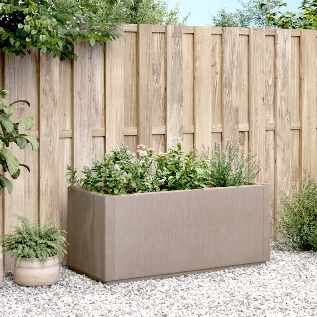 Boîte de planification Vidaxl 80x36x35 cm en polypropène brun clair