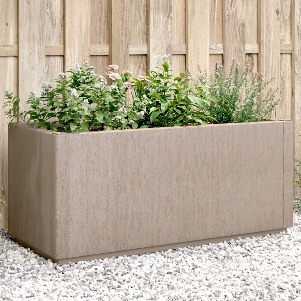 Boîte de planification Vidaxl 80x36x35 cm en polypropène brun clair