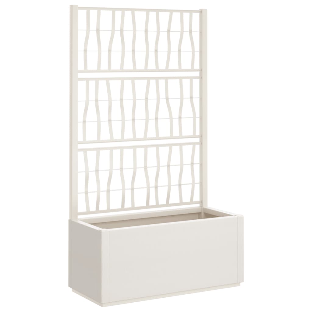 Boîte de planification Vidaxl avec Slat 80x36x140 cm en polypropène blanc