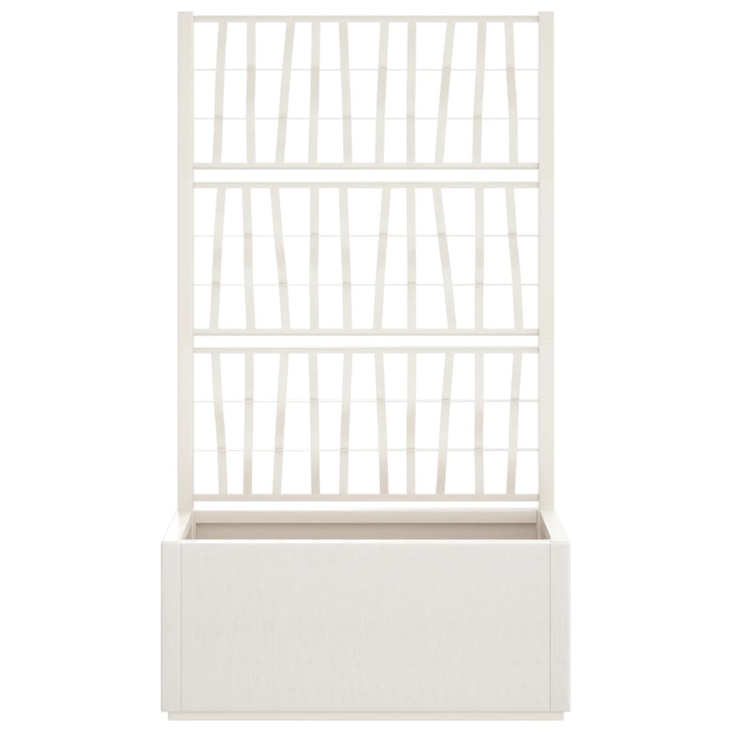 Boîte de planification Vidaxl avec Slat 80x36x140 cm en polypropène blanc