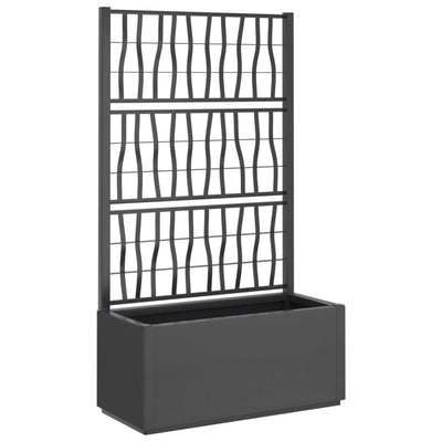 Vidaxl Plannet avec slat 80x36x140 cm en polypropène gris foncé