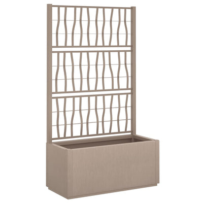 Jardinière Vidaxl avec latwerk 80x36x140 cm en polypropène brun clair
