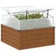 Jardinière Vidaxl avec acier en forme de serre