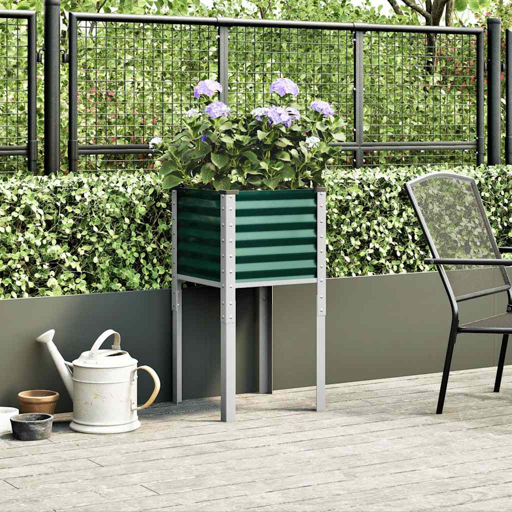 Vidaxl Planning Box 45x45x88 cm en acier vert