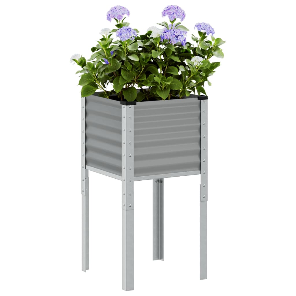 Boîte de planification Vidaxl 45x45x88 cm Gray en acier