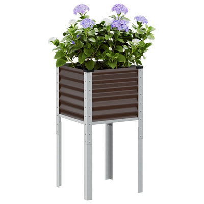 Boîte de planification Vidaxl 45x45x88 cm en acier brun
