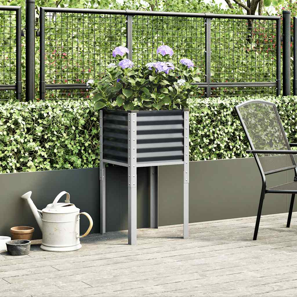Boîte de planification Vidaxl 45x45x88 cm Anthracite en acier -colore