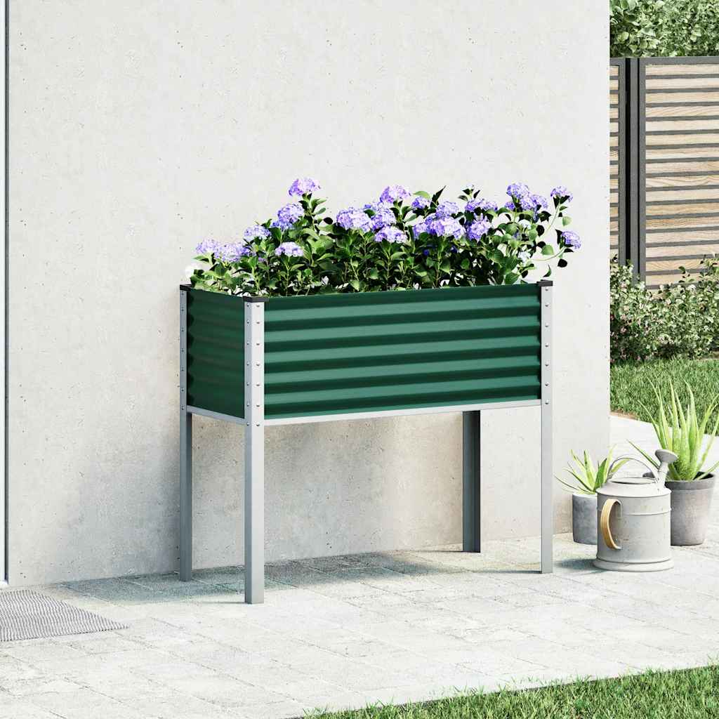 Vidaxl Planning Box 100x41x90 cm en acier vert
