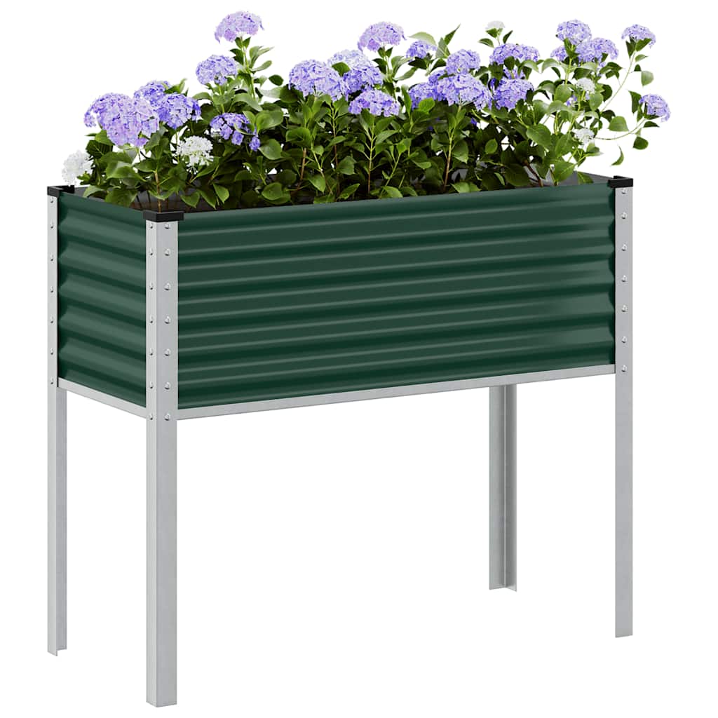 Vidaxl Planning Box 100x41x90 cm en acier vert