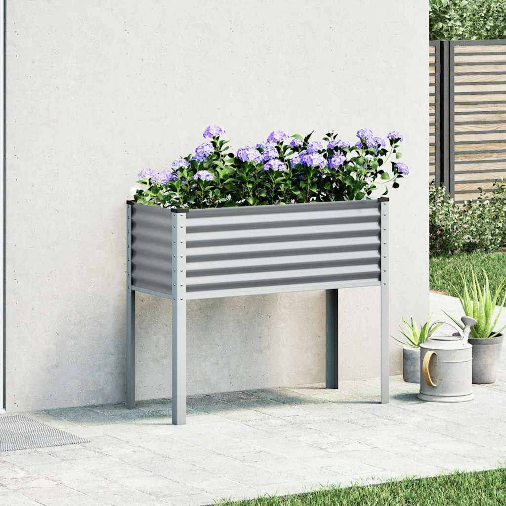 Boîte de planification Vidaxl 100x41x90 cm Gray en acier